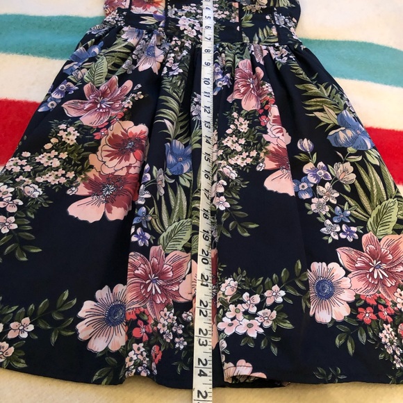 Band of Gypsies Black Floral Sleeveless Corset top Mini Dress XS - Picture 11 of 11